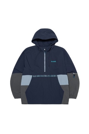 씨너리 컬러블록 아노락 자켓 NAVY