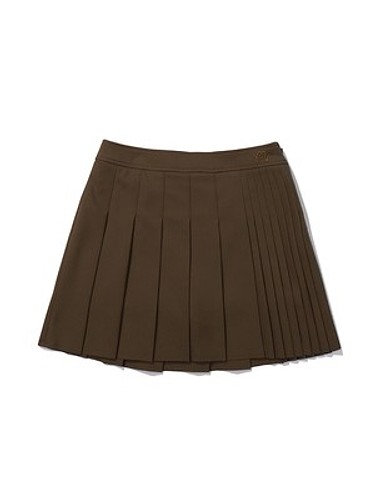 플리츠 중기장 스커트 BROWN (WOMAN)-a