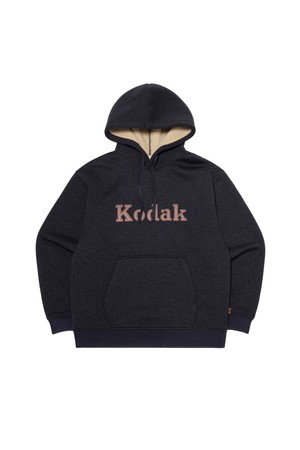 브라우니 세미오버핏 라이트웜 기모 후드 CHARCOAL