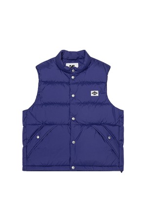 레인보우 경량 세미크롭핏 다운 베스트 우먼 BLUE