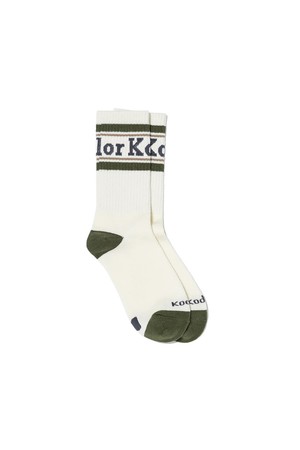 코다컬러 크루 양말 KHAKI