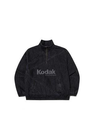 케이 데님 아노락 자켓 BLACK