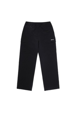 세미와이드핏 스트레이트 패딩 팬츠 BLACK