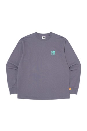 빅로고 그래픽 긴팔 티셔츠 GREY