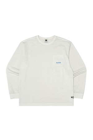 씨너리 그래픽 피그먼트다잉 긴팔티셔츠 LIGHT GREY