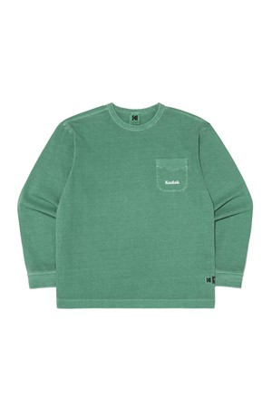 씨너리 그래픽 피그먼트다잉 긴팔티셔츠 GREEN