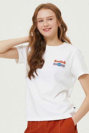 레시피 스노우워싱 반팔티셔츠 우먼 IVORY