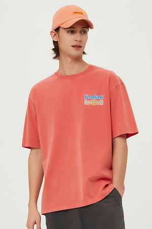 레시피 스노우워싱 반팔티셔츠 RED