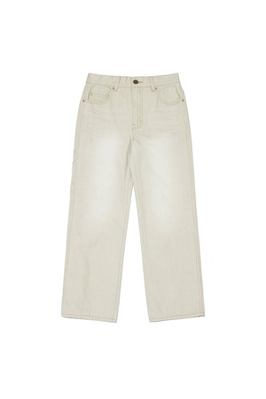 컬러 데님 스트레이트 팬츠 우먼 IVORY
