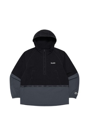 씨너리 컬러블럭 아노락 BLACK