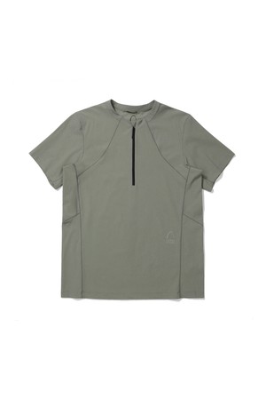 플린트(FLINT) 반집업 티셔츠 KHAKI
