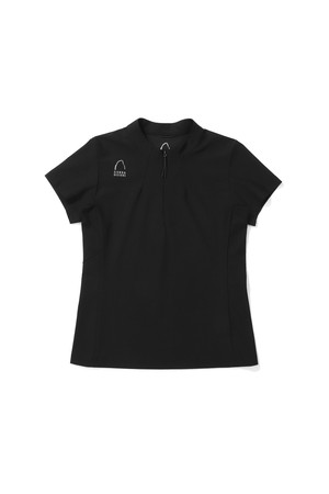 W) 플린트(FLINT) 반집업 티셔츠 BLACK