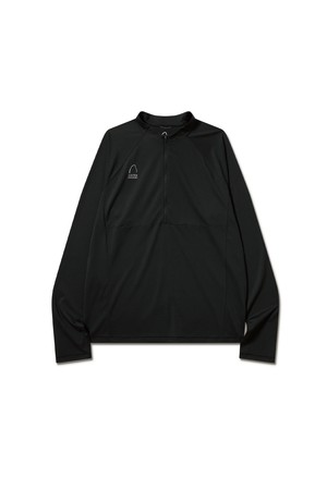 가브로(GABBRO) 하프집업 긴팔티 BLACK