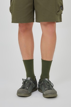 코튼 베이직 양말 - KHAKI