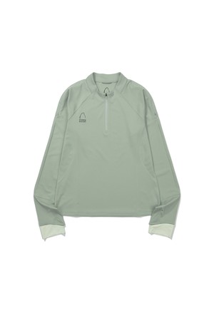 W) 가브로(GABBRO) 하프집업 긴팔티 MINT GREEN