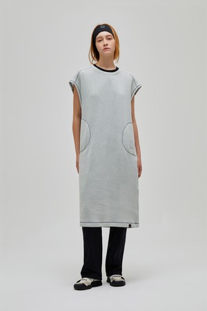 W) 그라나이트(GRANITE) 폴라텍 파워드라이 메쉬 웜업 원피스 MISTY GREY