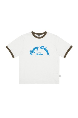 그래픽 링거 반팔티셔츠 IVORY