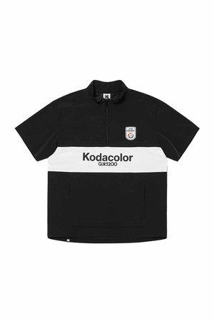 스테디움 스텐넥 우븐 티셔츠 BLACK