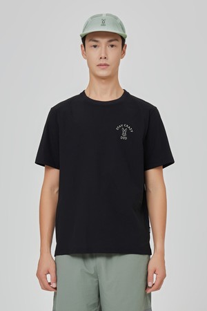 쿼드400 베이직 로고 반팔 티셔츠 (BLACK)