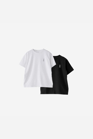반팔 티셔츠 팩 (블랙 화이트 2장)