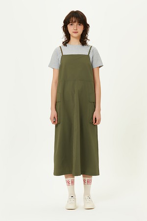 브리즈 라이트 슬리브리스 원피스 KHAKI