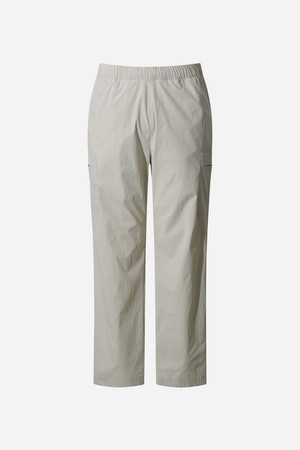 네츄럴 밴딩 카고 포켓 스트레이트 팬츠(L.GREY)