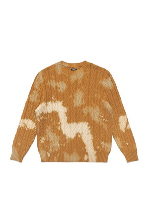 [Paradise In Play] 시보리 케이블 니트 ORANGE V TAN_ORANGE-a