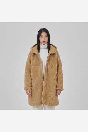 롱 쉐르파 플리스 자켓 여자(TAN)