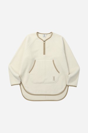 소프트 플리스 커버업 아노락 여자(IVORY DARK)