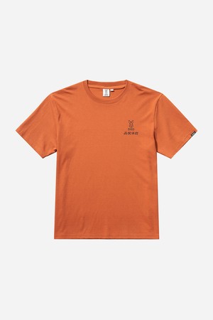 캠프 프린트 숏 티셔츠(ORANGE)