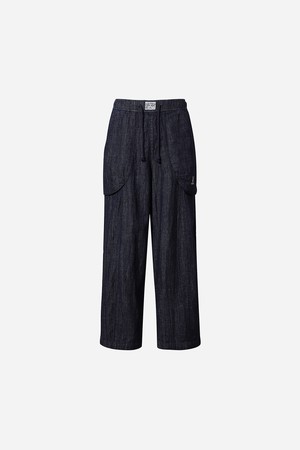린넨 데님 래빗 팬츠(DARK INDIGO)