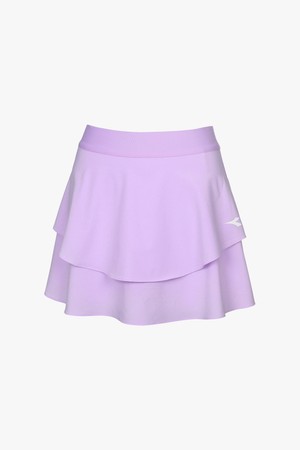 벨라 우븐 플레어 스커트 PURPLE