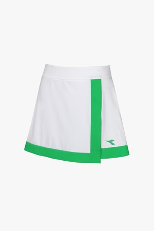 크로스코트 콘트라스트 스커트 IVORY