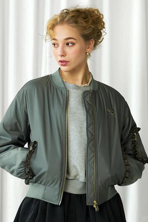 크로스코트 봄버자켓 우먼 KHAKI