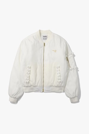 크로스코트 봄버자켓 우먼 OFF WHITE