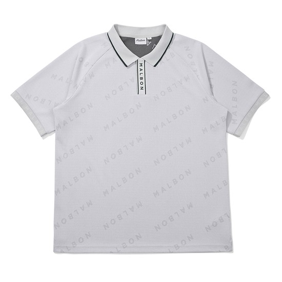 말본 자카드 폴로 티셔츠 LIGHT GRAY (MAN)