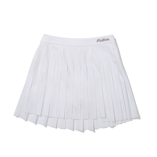 언발란스 플리츠 스커트 OFF WHITE (WOMAN)