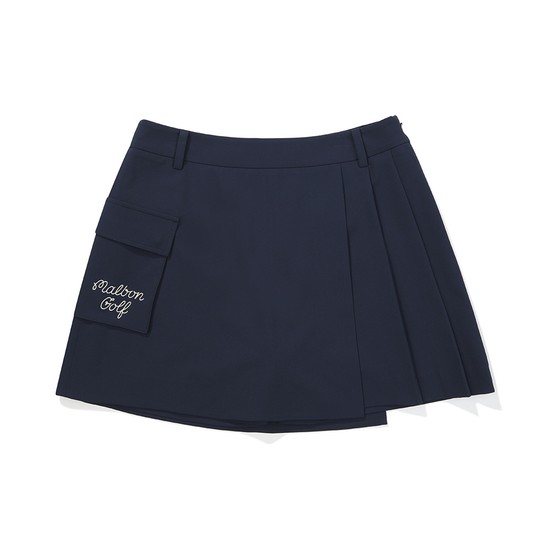아웃포켓 플리츠 스커트 NAVY (WOMAN)