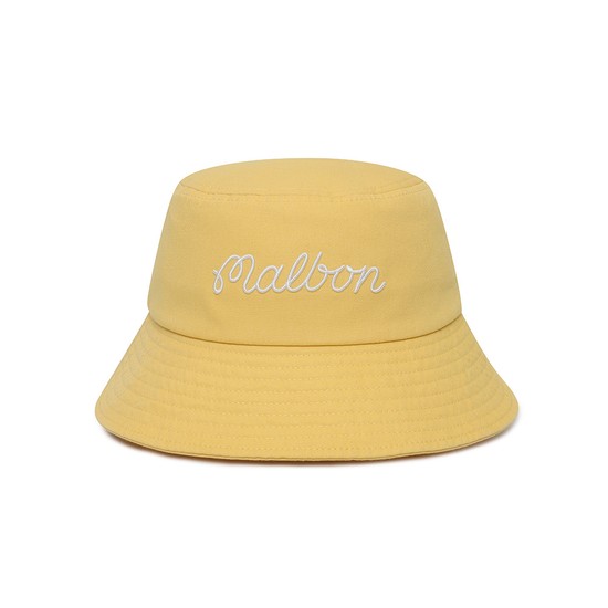 베이직 레터링 버킷햇 YELLOW
