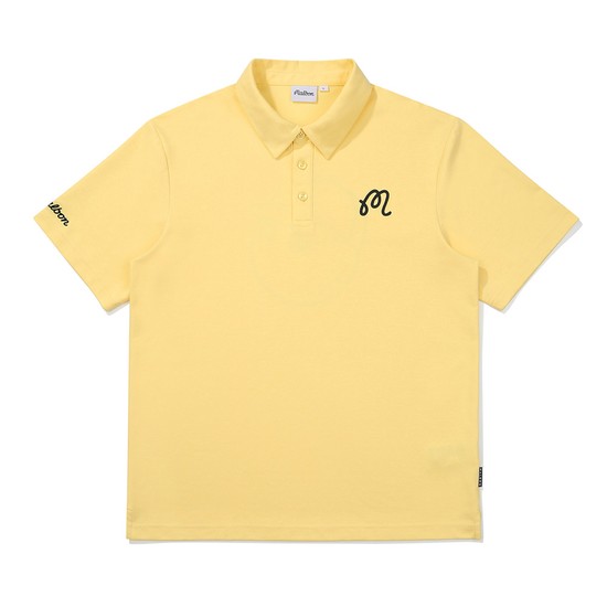 등판 버킷 포인트 카라 티셔츠 YELLOW