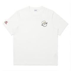 버킷 스크립트 유니 라운드 티셔츠 OFF WHITE-a