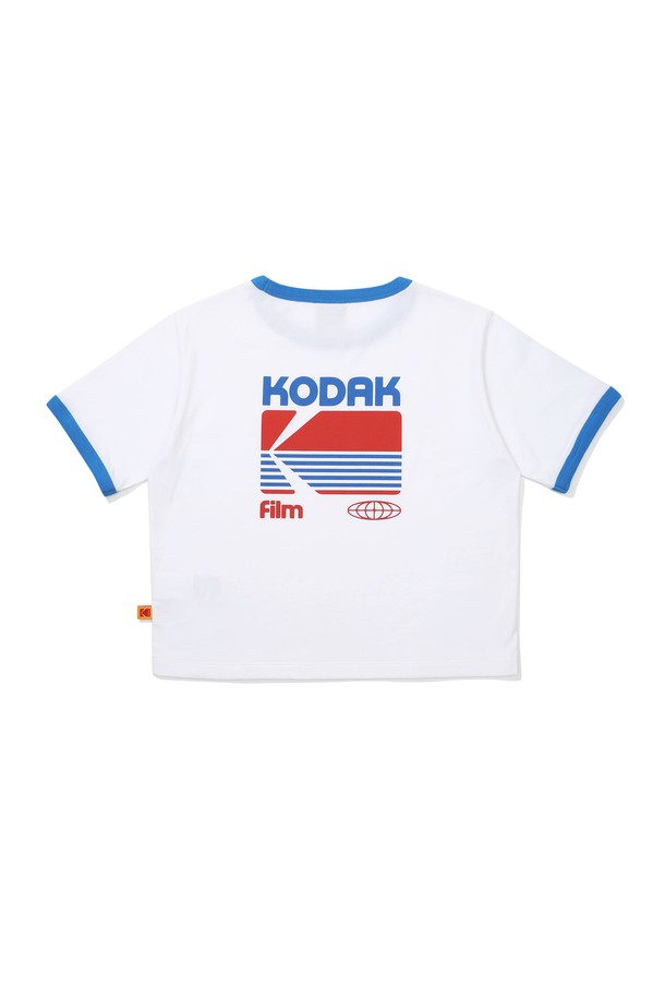 KODAK - 반소매 티셔츠 - 브리즈팝 그래픽 링거 반팔 티셔츠 우먼 WHITE