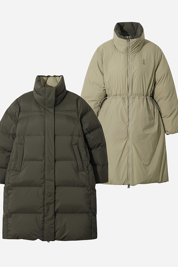 여성용 리버시블 D7 롱다운 재킷(다크차콜 그레이)입니다. 롱 기장의 오버핏 디자인으로, 베이직한 스타일을 연출하며 겨울철 보온과 방풍 기능을 제공합니다. 겉감은 부드러운 나일론 소재이며, 안감은 패딩 처리되어 두꺼운 두께감을 자랑합니다. 출근룩과 여행룩에 모두 활용 가능한 활용도 높은 아이템입니다. 리버시블 디자인으로 다양한 스타일을 연출할 수 있습니다.
