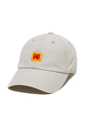 스퀘어로고 릴렉스핏 볼캡 LIGHT GREY