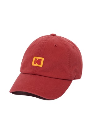 스퀘어로고 릴렉스핏 볼캡 RED