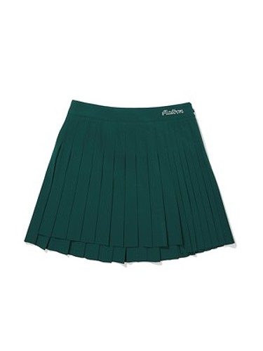 언발란스 플리츠 스커트 GREEN (WOMAN)-a