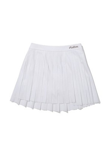 언발란스 플리츠 스커트 OFF WHITE (WOMAN)-a