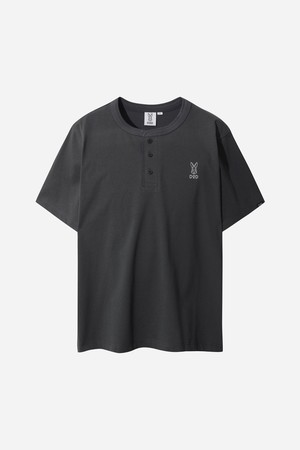 소로나 변형넥 라운드 티셔츠 남자(D.CHARCOAL GREY)