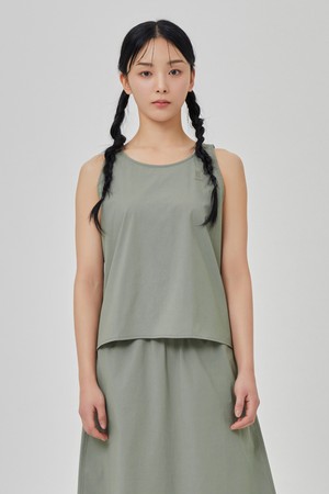 코나 슬릿 슬리브리스 티셔츠 여자(L.MINT)