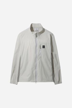 스탠넥 홑겹 배색 자켓(L.GREY)